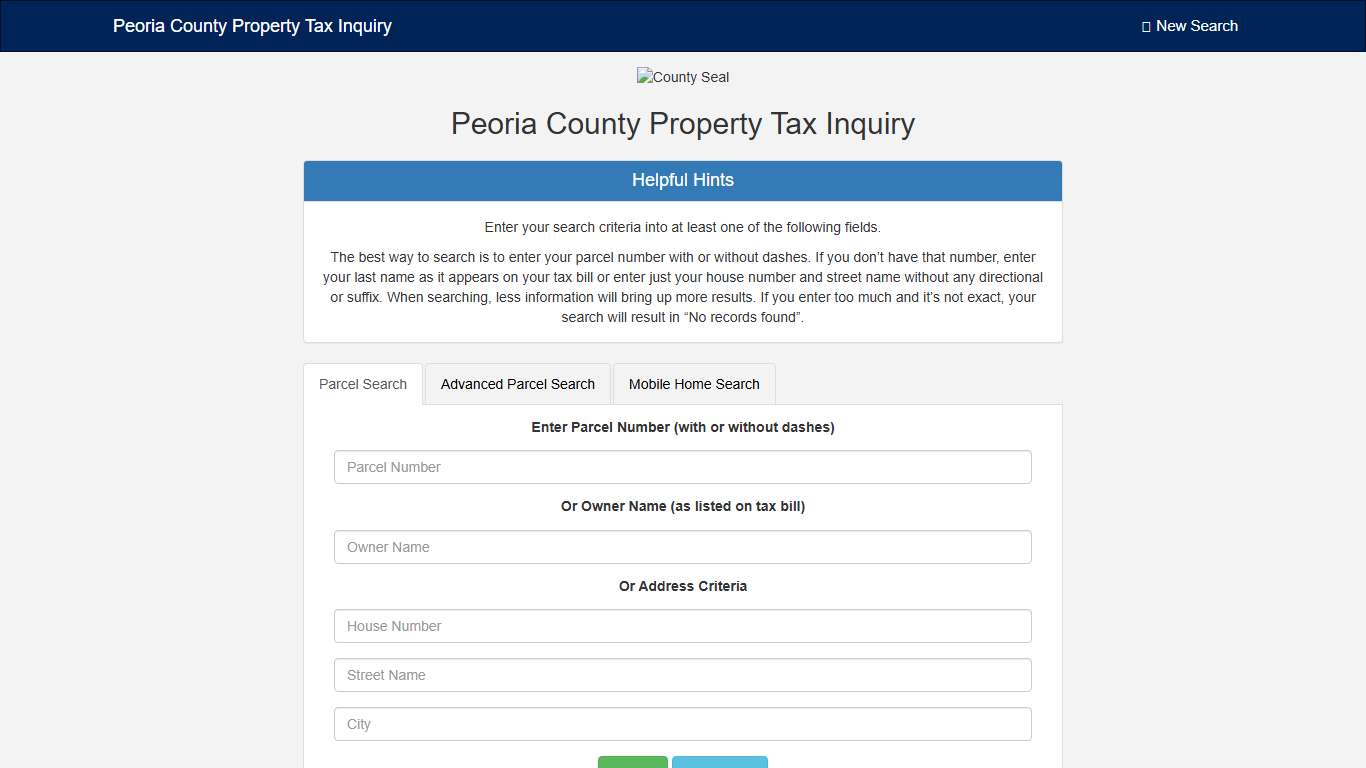 Peoria County Property Tax Inquiry